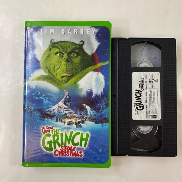 Dr Seuss How The Grinch Stole Christmas VHS Movie Jim Carrey Comedy Classic 2000 - Picture 4 of 4